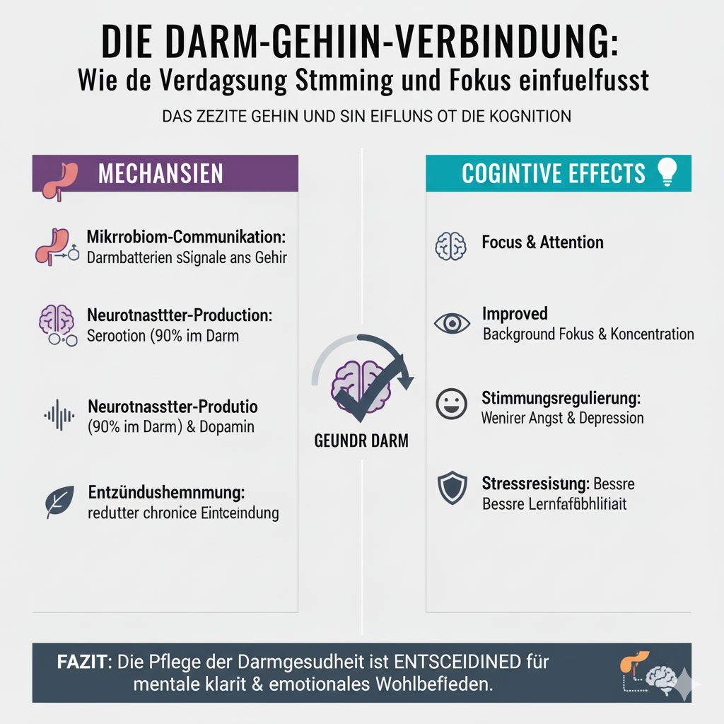 Die Darm-Gehirn-Verbindung: Wie die Verdauung Stimmung und Fokus beeinflusst