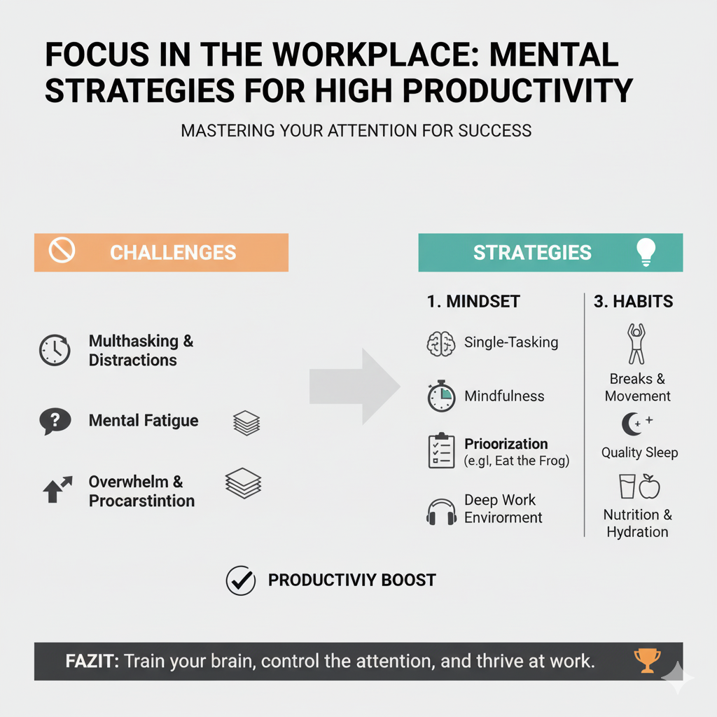 Focus in the Workplace: Mental Strategies for High Productivity