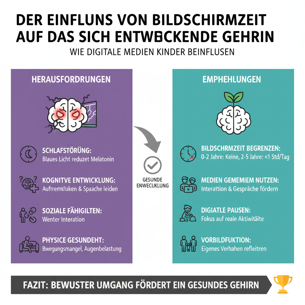 Der Einfluss von Bildschirmzeit auf das sich entwickelnde Gehirn